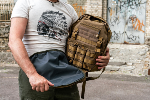 Assault backpack for plate carrier (Coyote)