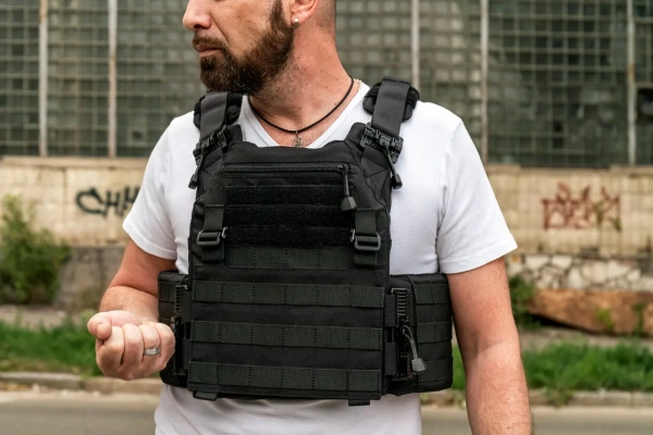 Plate carrier with quick release system (Black)